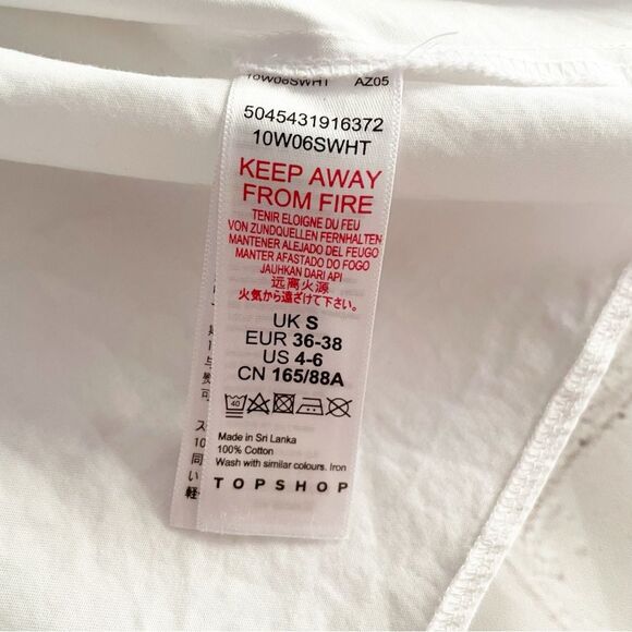 White Smocked Midi Dress Open Back Cage Strappy Sundress Cottagecore Minimalist - Picture 10 of 10